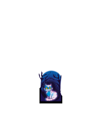 Cheshire Creepy macska minta fehér pólón