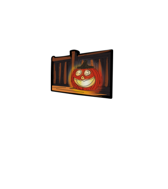 Halloween töklámpás a teraszon minta szürke pólón