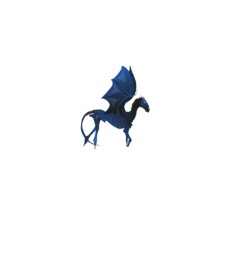 Thesztrál Thestral minta farmerkék pólón