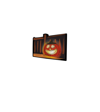 Halloween töklámpás a teraszon minta királykék pólón