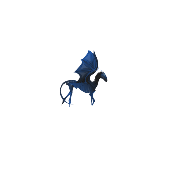 Thesztrál Thestral minta fekete pólón