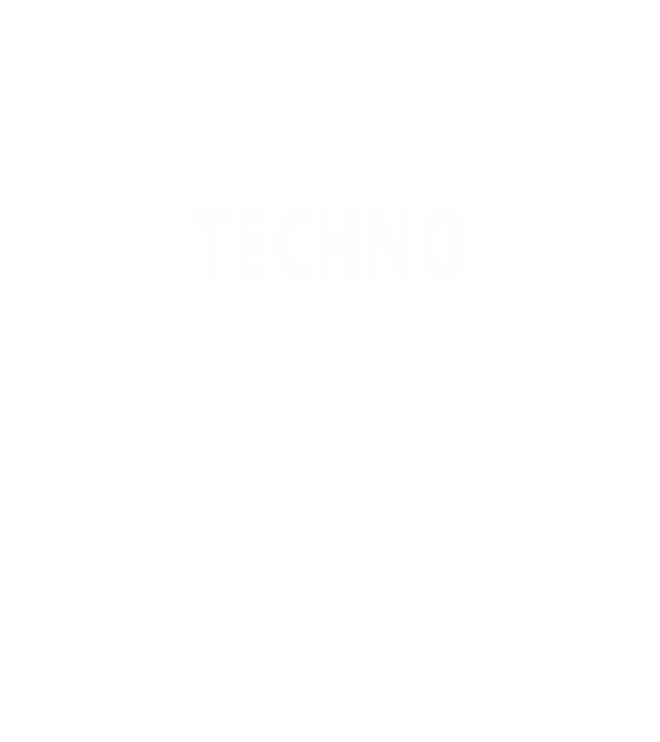 Techno minta fekete pólón
