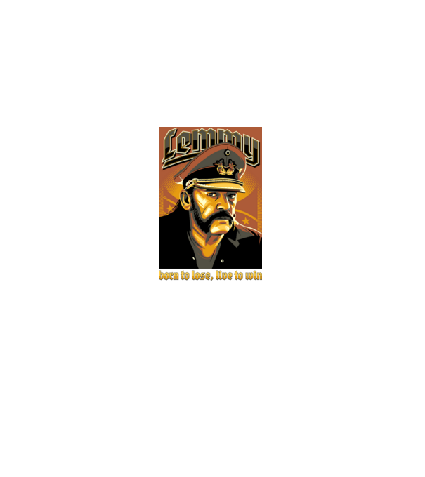 LEMMY minta fekete pólón