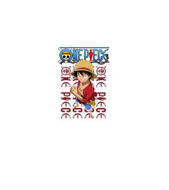 One Piece Luffy minta fekete pólón