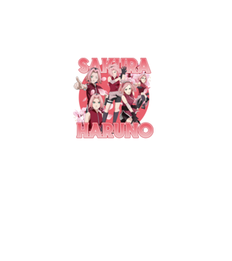 Sakura Haruno - Naruto póló minta fehér pólón