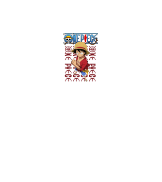 One Piece Luffy minta királykék pólón