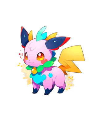 Pokémonos poló minta_07 minta fehér pólón