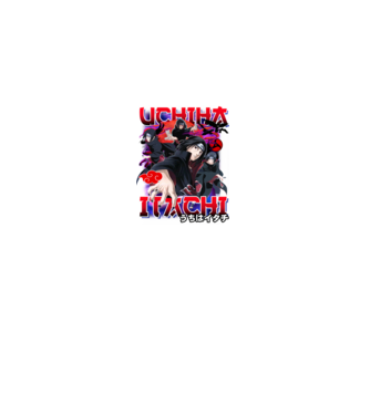 Uchiha Itachi - Naruto póló minta fekete pólón