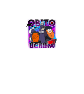 Obito Uchiha - Naruto póló minta fekete pólón