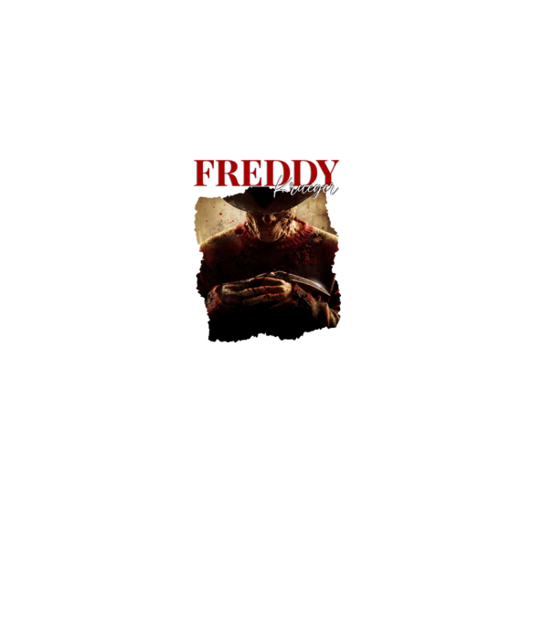 Freddy minta fekete pólón