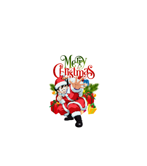 DragonBall Merry Christmas minta piros pólón