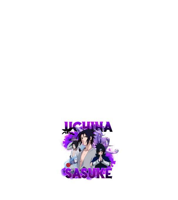 Uchiha Sasuke minta fehér pólón