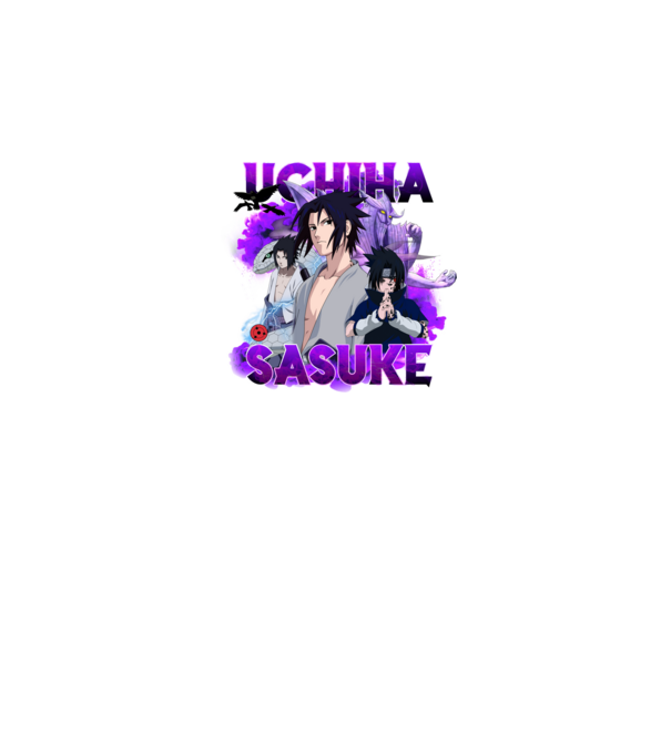 Uchiha Sasuke minta fekete pólón