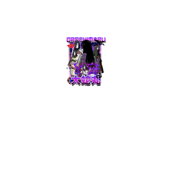 Orochimaru - Naruto póló minta fekete pólón