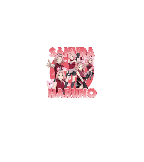 Sakura Haruno - Naruto póló minta fehér pólón