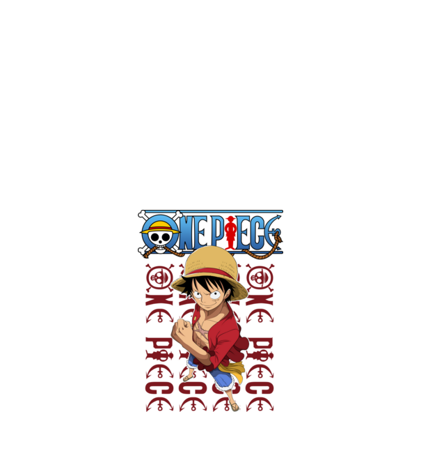 One Piece Luffy minta fekete pólón