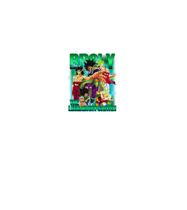 Broly Dragonball minta fekete pólón