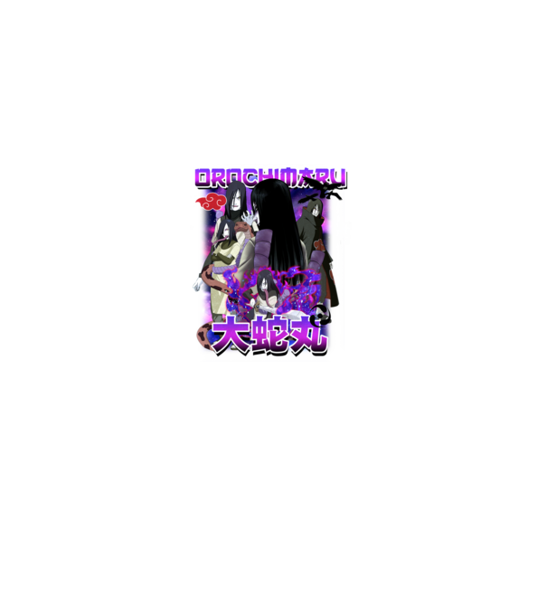 Orochimaru - Naruto póló minta fekete pólón