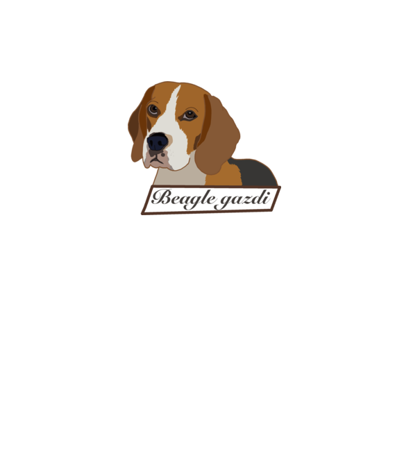 Beagle gazdi minta fehér pólón