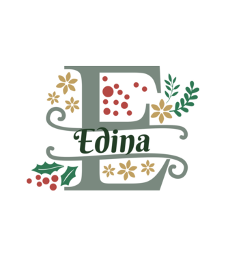 Edina - karácsonyi ajándék minta fehér pólón