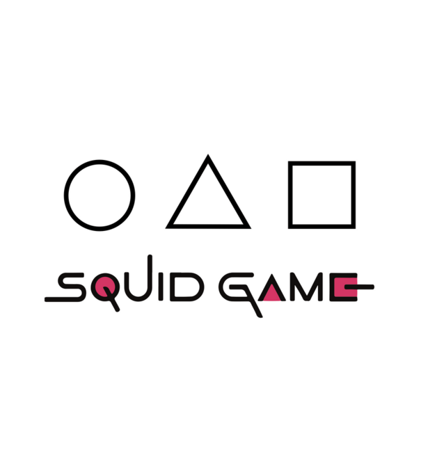 Squid Game minta fehér pólón