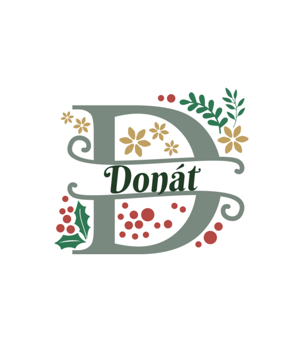 Donát minta fehér pólón