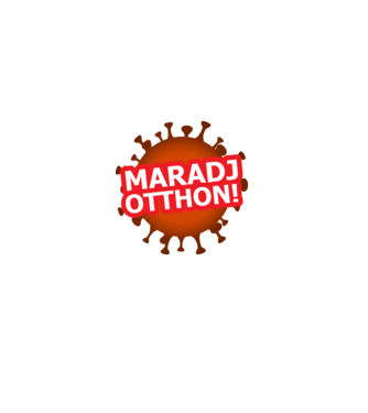 Maradj otthon! minta fehér pólón