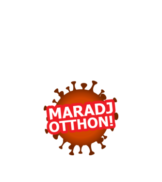 Maradj otthon! minta fehér pólón