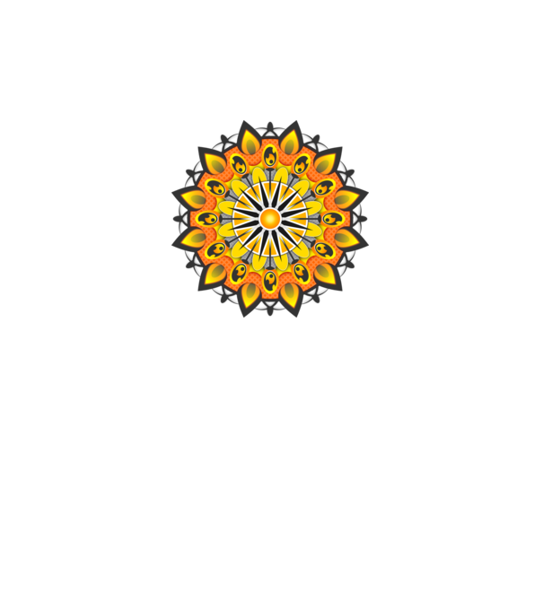 Nap mandala minta fehér pólón