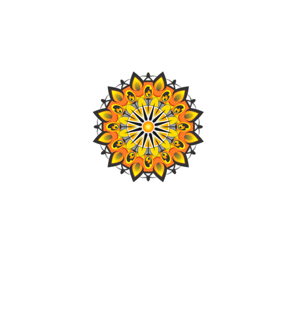 Nap mandala minta fehér pólón