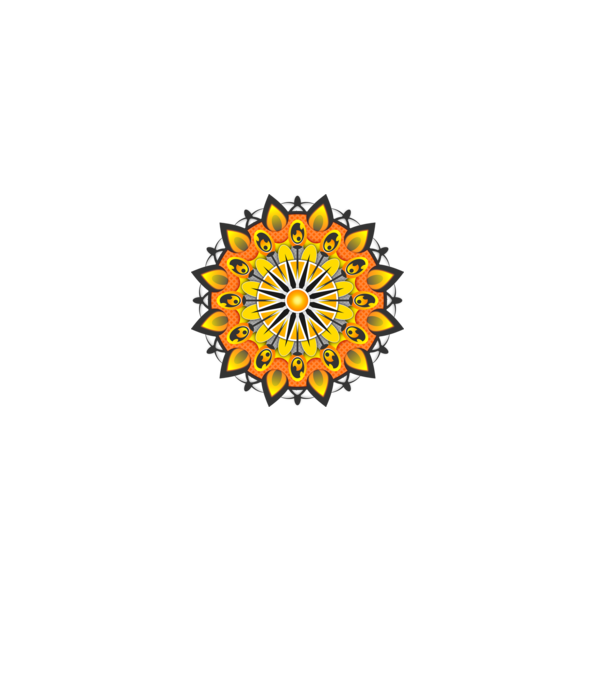 Nap mandala minta fehér pólón