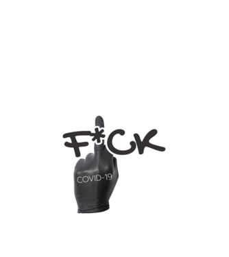 fck covid19 minta fehér pólón