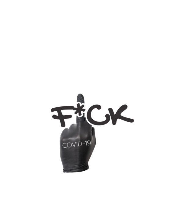 fck covid19 minta fehér pólón