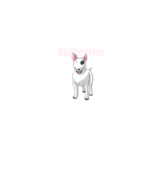 Bullterrier minta fekete pólón