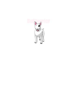 Bullterrier minta fekete pólón