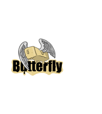Butterfly minta világoskék pólón