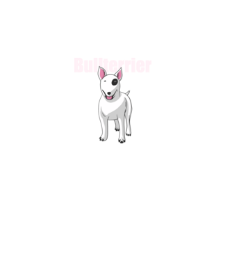 Bullterrier minta fekete pólón