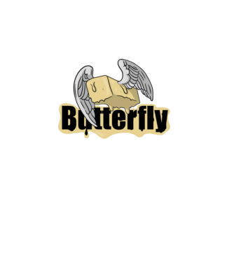 Butterfly minta fehér pólón