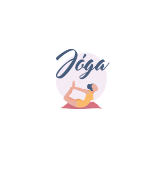 Jóga minta szürke pólón
