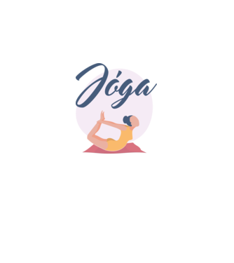 Jóga minta fehér pólón