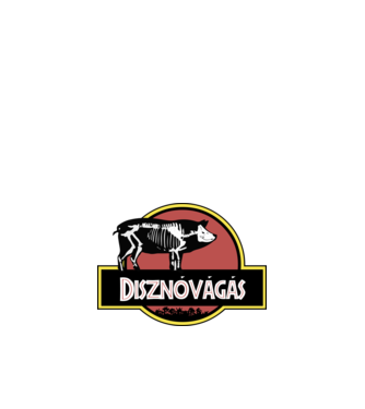 Disznóvágás minta fehér pólón
