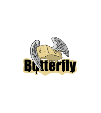 Butterfly minta fehér pólón