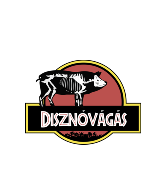 Disznóvágás minta fehér pólón