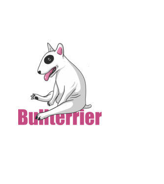 Bullterrier minta világoskék pólón