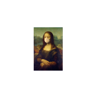 Mona Lisa protect yourself minta fehér pólón