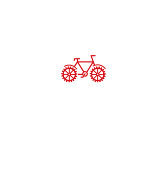 Már csak egy gép tart életben - Kerékpáros minta fekete pólón