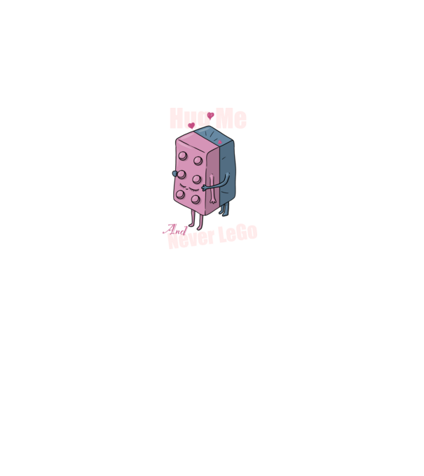 Hug Me and Never LeGo minta szürke pólón