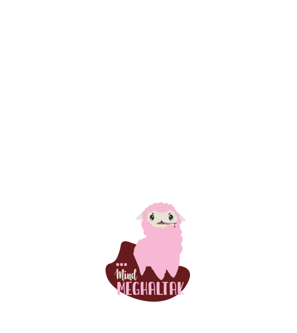 Mind meghaltak- Késes Alpaca minta fehér pólón
