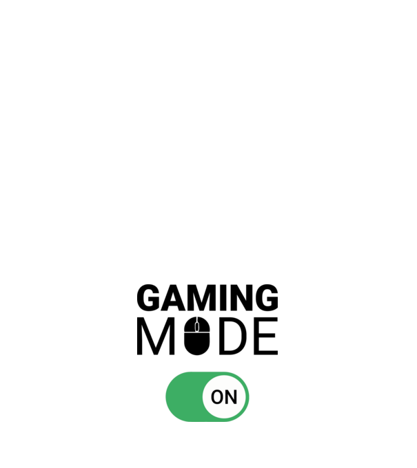 Gaming mode ON minta fehér pólón