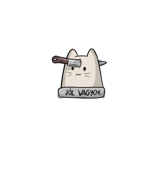 Jól vagyok minta királykék pólón